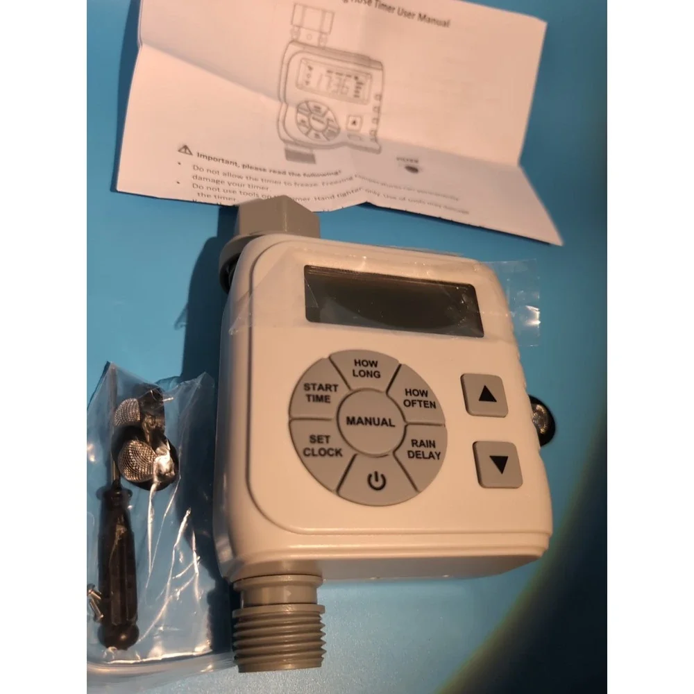 Sprinkler Timer, Programmable Irrigation Water Timer for Garden Hose, Solar/Batt